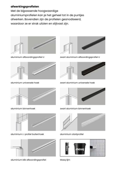 Masq® Aluminium L-profiel buitenhoek 16-12mm lengte 2600mm 