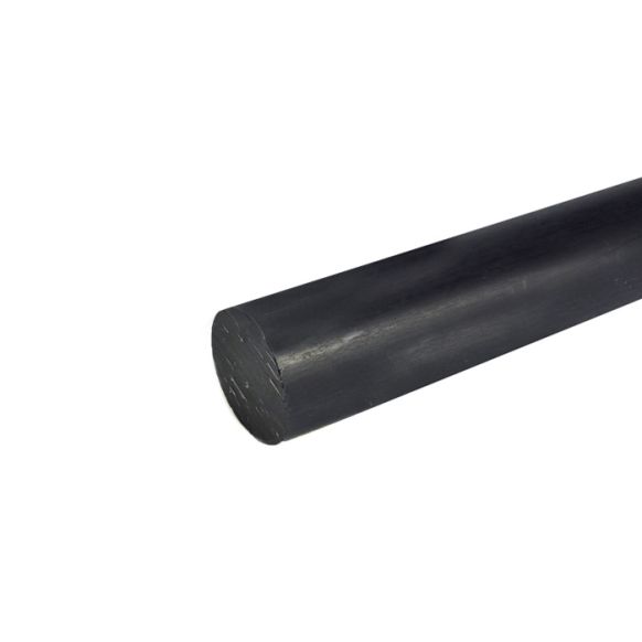 PE Polyetheen staf zwart 