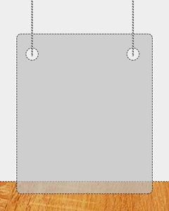 Plexiglas ophangscherm 1000 x 1000 mm (bxh) dikte 3 mm met gaatjes Ø5